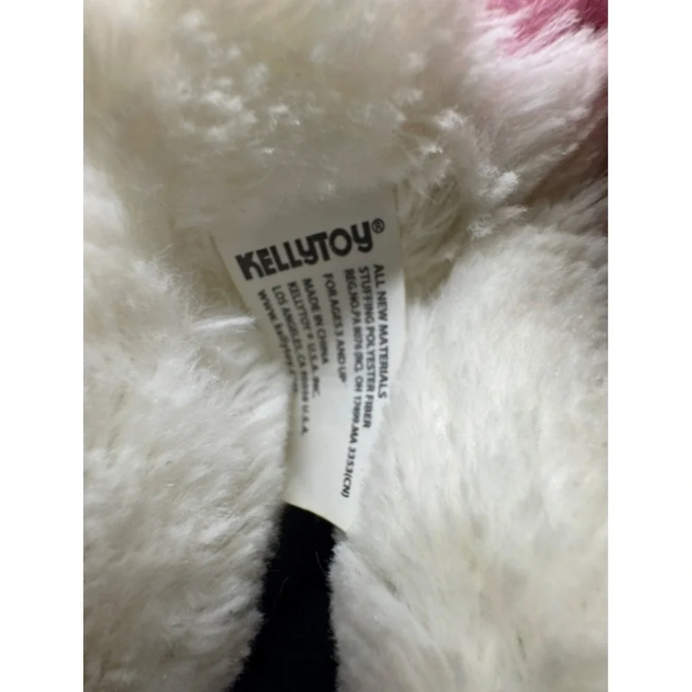 Kellytoy Plush Unicorn White Pink Mane Shimmer Horn Stuffed Animal Toy 14 inch